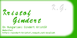 kristof gindert business card