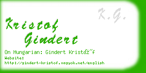 kristof gindert business card